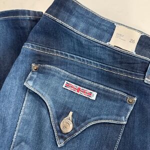 Hudson Carly Straight Leg Jeans Size 26 Dark Wash Y2K Classic Fit Designer Denim